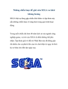 Những chiến lược để giải cứu SEGA ra khỏi khủng hoảng