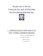 Thuyết trình phương pháp lãnh đạo thủ tướng GORDON BROWN