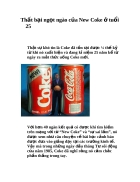 Thất bại ngọt ngào của New Coke ở tuổi 25