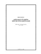 Giáo Trình Kiểm soát ô nhiễm môi trường không khí
