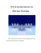 10 ly do nen dua Internet vao chien luoc Marketing