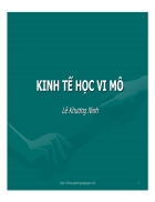 Bài giảng kinh tế vi mô Lê Khương Ninh