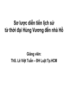 Sơ lược diễn tiến lịch sử từ Hùng Vương đến nhà Hồ