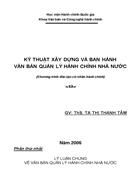 Kỹ thuật xây dựng và ban hành văn bản quản lý hành chính nhà nước