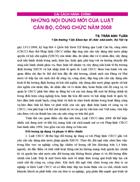 Những nội dung mới của Luật cán bộ công chức 2008