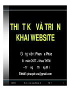 Thiết kế và triển khai website