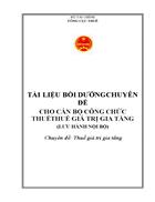 Tài liệu bồi dưỡng cho công chức mới Chuyên đề THUẾ GIÁ TRỊ GIA TĂNG