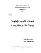 Số phận người phụ nữ trong Hồng Lâu Mộng