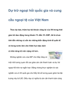 Du tru ngoai hoi quoc gia va cung cau ngoai te cua Viet Nam