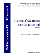 Ứng dụng của Excel trong kinh tế Chöông Trình Giảng dạy FullBright