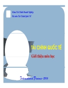 Bài giảng môn Tài chính quốc tế