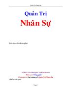 Tóm tắt lý thuyết Đề thi đáp án câu hỏi ôn tập Quản trị nhân sự soạn thảo Bùi hoàng Lợi tủ sách QTKD 1