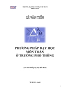 Phương pháp dạy học môn toán ở trường phổ thông