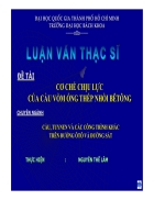 Luận văn thạc sĩ chuyên ngành cầu đường