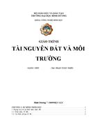 Giáo trình tài nguyên đất và môi trường