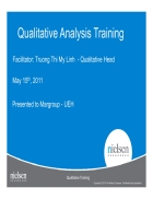 Analysis Training for Margroup UE Share Linh May 15 2011