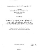 Nghiên cứu công nghệ chế tạo và tính chất vật lý của một sô hệ bán dẫn và từ kích thước Nanômé