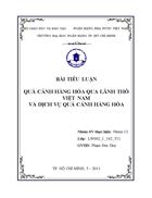 Quá cảnh hàng hóa qua lãnh thổ Việt Nam và dịch vụ quá cảnh hàng hóa