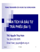 Slide Phân tích và đầu tư trái phiếu