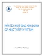 Hoạt động của ngân hàng HSBC ở thị trường Mỹ và Việt Nam