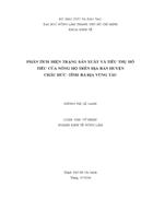 Phân tích hiện trạng sản xuất và tiêu thụ hồ tiêu của nông hộ trên địa bàn huyện Châu Đức Tỉnh Bà Rịa Vũng Tàu