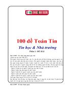 100 đề Toán Tin Tin học Nhà trường