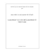 Lạm phát và vấn đề lạm phát ở việt nam