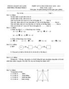 PHIẾU KTCL HSG NĂM HỌC 2010 2011 Môn Toán Lớp 1