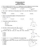 Đề thi lại học kì 2 môn toán 8 thời gian 90 phút