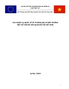 Các nghĩa vụ quốc tế về thương mại và môi trường Một số vấn đề liên quan đối với Việt Nam