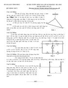 Kì thi tuyển sinh vào lớp 10 năm học 2011 2012 đề thi môn Vật lý tỉnh vĩnh phúc