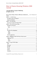 How to Cheat at Securing Windows 2000 TCP IP