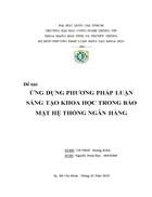 Ứng dụng phương pháp luận sáng tạo khoa học trong bảo mật hệ thống ngân hàng