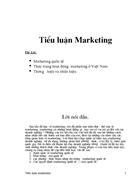 Tiểu luận marketing Marketing quốc tế thực trạng hoạt động marketing ở Việt Nam Thương hiệu và nhãn hiệu