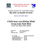 Chiến lược của Khổng Minh trong trận Xích Bích trích Tam Quốc Diễn Nghĩa tiểu luận Lý thuyết trò chơi