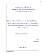 Nghiên cứu ứng dụng các công nghệ tự động hoá tiên tiến để nâng cao chất lượng dịch vụ bưu chính ở Việt Nam