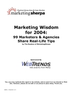 The Marketing Secrets of The Most Successful Marketers 2004