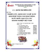 Nghiên cứu khảo sát và đề xuất giải pháp nâng cao hoạt động xuất khẩu gạo của các doanh nghiệp Việt Nam