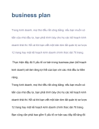 Business plan kế hoạch kinh doanh