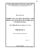 Nghiên cứu cấu trúc hệ thống viễn thông mặt đất để sử dụng hiệu quả vệ tinh Vinasat