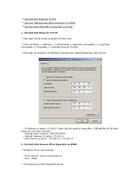 Cấu hình tĩnh thông tin TCP IP Cấu hình Web Browser để sử dụng dịch vụ WWW Cấu hình Mail Client để sử dụng dịch vụ E mail