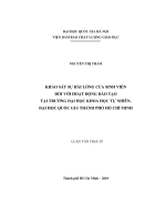 Khảo sát sự hài lòng của sinh viên đối với hoạt động đào tạo tại trường đại học Khoa học Tự nhiên đại học Quốc gia TPHCM