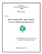 Rừng nhiệt đới Hiện trạng và các chính sách quản lý