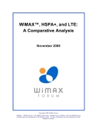 WiMAX HSPA và LTE Phân tích so sánh