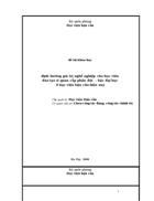 De tai Khoa hoc Dinh huong gia tri nghe nghiep cho hoc vien dao tao sy quan cap phan doi bac dai hoc o Hoc vien Hau canhien nay 79trang