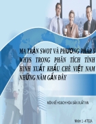 Ứng dụng phương pháp 5 Whys và ma trận SWOT trong Phân tích Chè Xuất Khẩu của Việt Nam