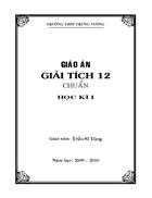 Giáo án giải tích 12 chuẩn học kì 1