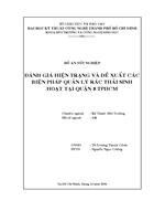 Đánh giá hiện trạng và đề xuất các biện pháp quản lý rác thải sinh hoạt tại quận 8 tphcm 2