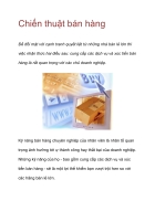 Chiến thuật bán hàng