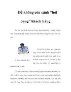 Để không còn cảnh hỏi cung khách hàng